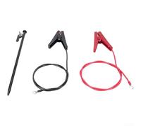 Varilla de tierra de valla solar con cable de carga de clip de cocodrilo para uso en fuentes de alimentación de valla eléctrica y kits de cargador solar (A)