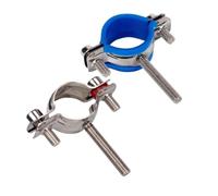 Varilla de tornillo M8 50mm, ajuste tubo OD 8-108mm, abrazadera soporte suspensión acero inoxidable 304, Clip con funda azul, 1 Uds(WHITE,80-89mm)
