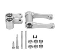 Varilla de tracción de nudillo de motocicleta, aleación de aluminio, varilla de tracción de nudillo trasero de alta resistencia, piezas mejoradas para LOSI 1/4 Promoto MX (Plata)