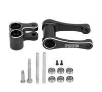 Varilla de tracción de rótula de motocicleta, aleación de aluminio, varilla de tracción de rótula trasera de alta resistencia, piezas mejoradas para LOSI 1/4 Promoto MX (negra)