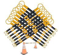Varilla de unión para conos de seguridad, Cono de tráfico retráctil amarillo y negro, 1,2 m -,6 3, paquete 5, 10, 15 20 unidades(1.6-3.0m,15pcs)