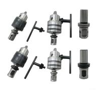 Varilla de vástago de 19 mm para conexión de portabrocas de taladro, adaptador para vástago Weldon a rosca cónica B16, compatible con tamaños de portabrocas de 1,5-13 mm y 3-16 mm (2)