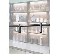 Varilla decorativa de aleación de aluminio for vitrina, estantería, mesa, soporte de estante de madera, barrera y barra de protección(3-pack,130cm)