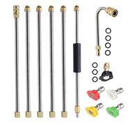 Varilla Extensible para Hidrolimpiadora,276 Bar Lanza De Alta Presión Para Hidrolimpiadora - Accesorio Limpiador De Canalones,Para Jardín Canalón Entrada Patio Techo Hormigón Patio Trasero