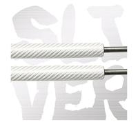 Varilla Hidráulica Amortiguador Capó Delantero Con Puntales Gas Y Soporte Elevación Para Mitsubishi Para Pajero Sport 1.º K80/K90/PA/PA II 1996-2008 Puntales Gas(Sliver Carbon Fiber)