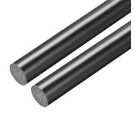 Varilla maciza de fibra de vidrio, Varilla sólida de fibra de vidrio negra, barra de plástico de ingeniería de Material modelo elástico, diámetro 20mm-50mm, longitud 500mm, 2 uds.(Dia30mm)