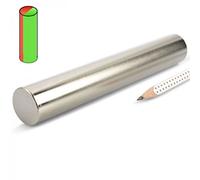 Varilla magnético Diámetro 25,0 x 160,0 mm N45 Níquel - diametral