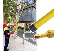 Varilla Medidora de Altura Pértiga de Topografía No Conductora de Gran Alcance para Inspecciones de Líneas, Vara de Medición Telescópica para Altura, Regla de Topografía Aislada(10m(33ft))