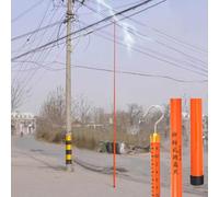 Varilla Medidora de Altura Vara de Medición Telescópica Naranja, Pértiga de Topografía Ligera con Gancho y Bolsa, Vara Aislada para Trabajos en Líneas Eléctricas de Alta Tensión.(5m(16.4ft))