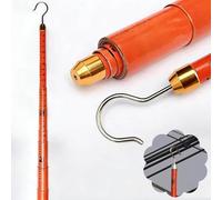 Varilla Medidora de Altura Varilla de Medición Telescópica Naranja, Pértiga de Topografía Ligera con Gancho y Bolsa, Pértiga Aislante para Medición de Altura para Electricistas(6m(19.6ft))