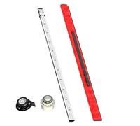Varilla medidora extensible de aluminio 7075 con escala de doble para contratistas Diseño de interiores e inspección de edificios Cinta métrica de doble escala