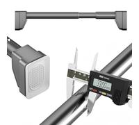 Varilla para barra de acero sin taladro, 40-500 cm, perfecta para baño, cocina, armario (gris, 110-190 cm / 44-74in)