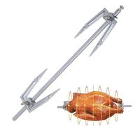 Varilla para Pollo, Varilla para Barbacoa De Acero Inoxidable Par | Asador Universal Para Hornear De Acero Inoxidable, Asador Giratorio Creativo Para Pollo Asado, Tenedor, Parrilla Para Cocina
