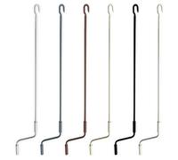 Varilla para Toldos de Hierro Galvanizado de 120 cm, Barra de Maniobra para Toldos con Manivela Ergonómica de Plástico, Varilla para Toldo, Diámetro 1,5 cm (Marrón)