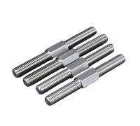 Varilla Roscada Barra roscada de doble cabeza acero inoxidable 304, varilla izquierda y derecha, pernos prisioneros extremo, M4-M16(M4x60mm,5pcs)