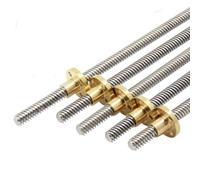 Varilla roscada de acero inoxidable, 1 pieza de acero inoxidable T12 for impresora 3D, rosca de 12 mm, paso de 2 mm, 4 mm, 8 mm, 10 mm, 12 mm, 14 mm, longitud de 100 mm a 1000 mm con tuerca de latón.