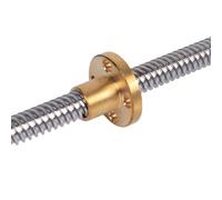 Varilla roscada de acero inoxidable, 1 pieza T10 for impresora 3D, longitud de 100 mm a 1000 mm, paso de 2 mm, tornillo de husillo trapezoidal de acero inoxidable y tuerca de cobre.