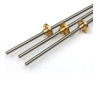 Varilla roscada de acero inoxidable, 1 pieza T5, rosca de 5 mm, paso de 1/2/4 mm, 100/200/300/400/500/550/600/800/1000 mm, varilla trapezoidal con tuerca de cobre, impresora 3D