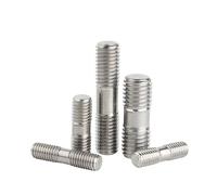 Varilla roscada de doble extremo de acero inoxidable 304, pernos M3, M4, M5, M6, M8, M10, M12 y M16, espárrago, varilla dentada, barra de doble cabeza(80mm,M8 (1pcs))