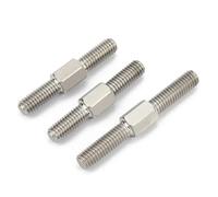 Varilla roscada de doble extremo M10 - Tornillos prisioneros ajustables a izquierda y derecha de acero inoxidable 304 for uso industrial(M10 x 50mm 5pcs)