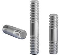 Varilla roscada de tornillos doble extremo, M3 ~ M16 304, tornillo sin cabeza acero inoxidable, varilla dientes, barra, 20-250 mm(Silver M5(2pcs),130mm)