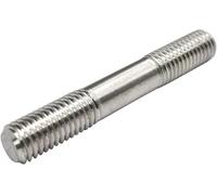 Varilla roscada de tornillos perno doble extremo, 10 unids/lote Perno barra cabeza con rosca acero inoxidable M2 M3 M4 M5 M6(55mm M4)