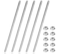 Varilla Roscada M8 x 300mm Varillas Roscadas Enroscadas de Acero Inoxidable 5PCS Rosca Completa con 10PCS Tuercas Hexagona de Brida (M8*30CM)