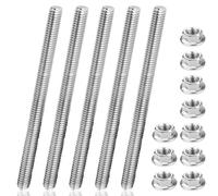 Varilla Roscada M8 x 400mm Varillas Roscadas Enroscadas de Acero Inoxidable 5PCS Rosca Completa con 10PCS Tuercas Hexagona de Brida (M8x40cm)