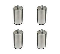 Varilla roscada para muebles de acero inoxidable sólido con almohadillas antideslizantes, juego de 4 para sofá, cama, cocina, baño, armario, mesa de cristal