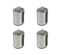 Varilla roscada para muebles de acero inoxidable sólido con almohadillas antideslizantes, juego de 4 para sofá, cama, cocina, baño, armario, mesa de cristal