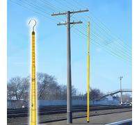 Varilla telescópica for medir energía con bolsa de transporte, poste de resina aislado for inspecciones seguras de líneas eléctricas, 1 unidad(Yellow,12m)