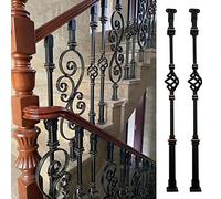 Varillas cuadradas for barandillas de escaleras, 3 cm grosor, con base plana, ideales for terrazas, áticos, porches, hogares y hoteles(2 Pack,H 160cm/63 in)