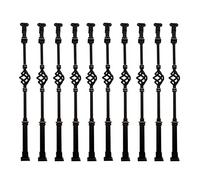 Varillas cuadradas for barandillas de escaleras, 3 cm grosor, con base plana, ideales for terrazas, áticos, porches, hogares y hoteles(10 Pack,H 110cm/43.2 in)