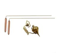 Varillas de adivinación de cobre, 2 piezas detector de metales con mango de cobre para herramientas del tesoro Varillas de Radiestesia Dowsing Varillas (B)