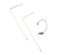 Varillas de adivinación telescópicas de cobre portátil 99 9 y colgante para prácticas de caza mineral y equilibrio energético (A)
