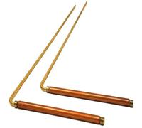 Varillas de adivinación, varillas de radiestesia de cobre, 1 par de detectores de metales espirituales de cobre de radiestesia portátil para caza de fantasmas, agua, tesoros y herramientas de búsqued