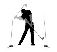 Varillas de alineación de golf, herramienta de guía de oscilación, juego de barras de corrección de postura, equipo de entrenamiento con soporte para ejercicios de práctica, ayuda de precisión para
