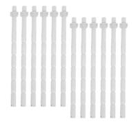 Varillas de Botón para Inodoro Longitud Cortable, 12 Piezas | Plástico Blanco, Estabilidad Mejorada y Recambio Fácil, Accesorio para Pulsador de Cisterna