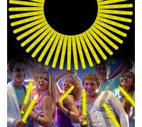 Varillas de espuma brillante a granel, paquete de 40 varillas de espuma amarillas iluminadas 3 modos, suministros de fiesta brillantes para Pascua, Raves, carnaval, concierto, 4 de julio, Halloween