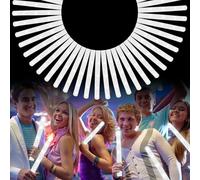 Varillas de espuma brillante a granel, paquete de 40 varillas de espuma blancas iluminadas 3 modos, suministros de fiesta brillantes para bodas, raves, carnaval, concierto, 4 de julio, Halloween