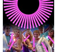 Varillas de espuma brillante a granel, paquete de 40 varillas de espuma con luz rosa, 3 modos, suministros de fiesta brillantes para bodas, raves, carnaval, concierto, día de San Valentín, Halloween