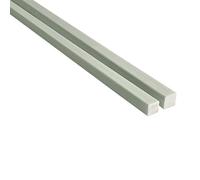 Varillas de fibra vidrio, 2 uds., tira refuerzo barra fija plana cuadrada blanca, 500mm, varios tamaños(10x1x500mm)