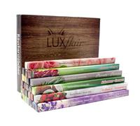 Varillas de Incienso de Verano Luxflair en el Set de Prueba XXL: 26 fragancias Diferentes, Incluyendo Rosa, Hierba limón, Champa nag. Mezcla de palitos de Incienso Indio