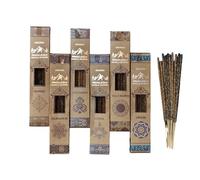 Varillas de incienso Masala del Himalaya, palo, copal, mirra, canela, opio, olivano, 6 paquetes de 10 varillas (60 varillas), larga combustión, serie de manchas hechas a mano