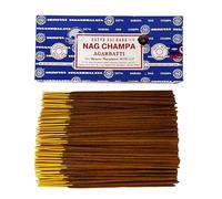 Varillas de Incienso Satya Nag Champa - 1 Paquete de 250 g - Aromaterapia - Meditación - Espiritualidad - 100% Natural EcoFriendly