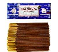 Varillas de Incienso Satya Nag Champa - 1 Paquete de 250 g - Aromaterapia - Meditación - Espiritualidad - 100% Natural EcoFriendly