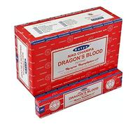 Varillas de incienso Satya Nag Champa, muchos aromas, 12 unidades de 15 g, DRAGON'S BLOOD