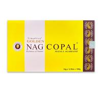 Varillas de Incienso Vijayshree Golden Nag Copal 180 g - 12 Paquetes de 15 g - Aromaterapia - Meditación - Yoga - Packaging EcoFriendly