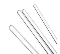 varillas de laboratorio Varillas de drenaje vidrio 100 Uds., varilla agitadora diámetro 6 7 8mm, equipo laboratorio alto borosilicato, cabeza redonda transparente(8X350mm)