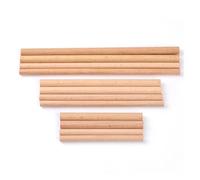 Varillas de madera, Palitos de madera for manualidades y carpintería, varios tamaños, paquete de 15(1x10cm)